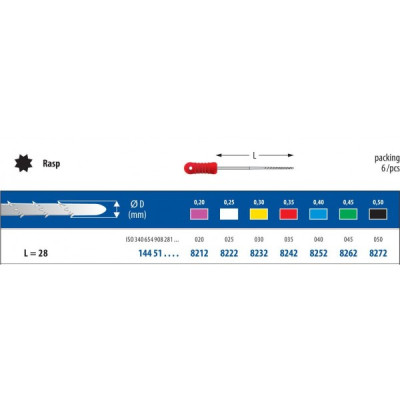 Rasp fine needle L28 - sterile